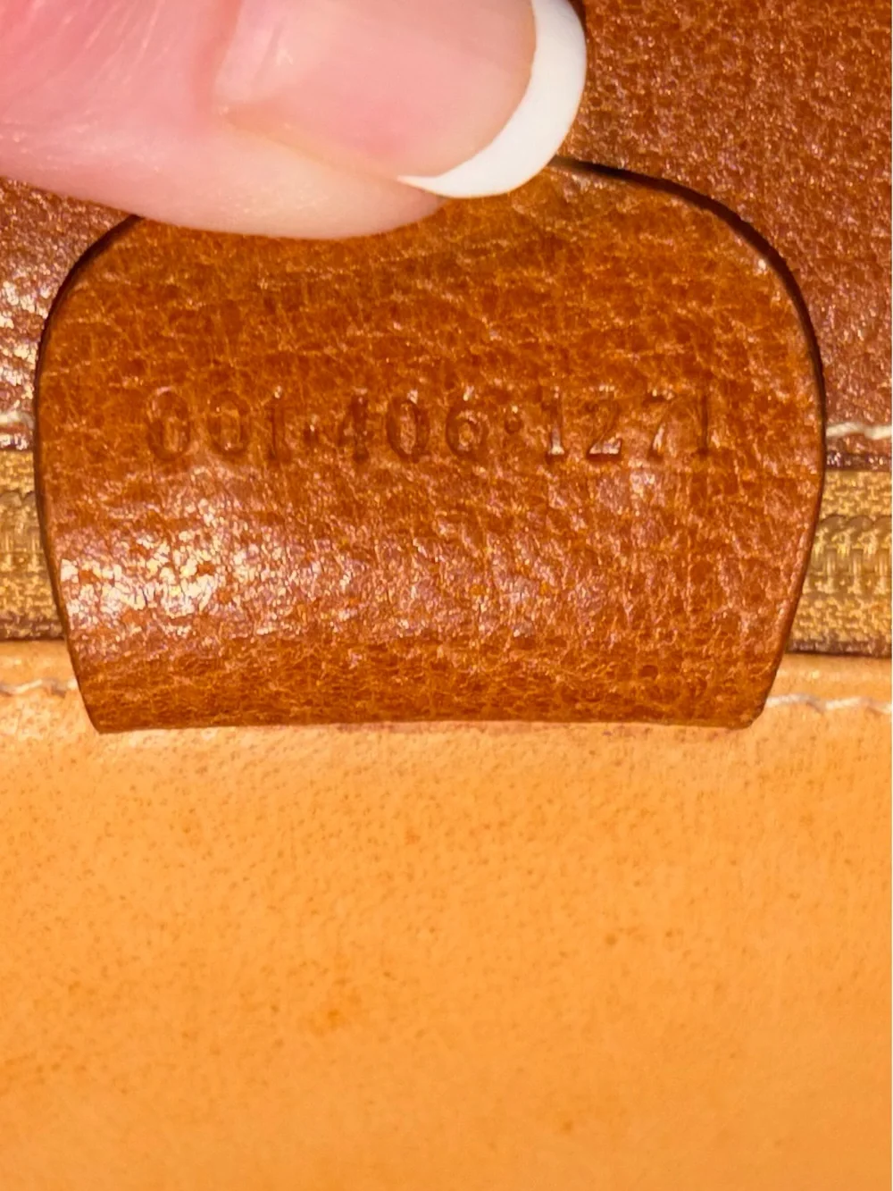 Vintage Gucci Tan and Cream Leather-Trim Briefcase